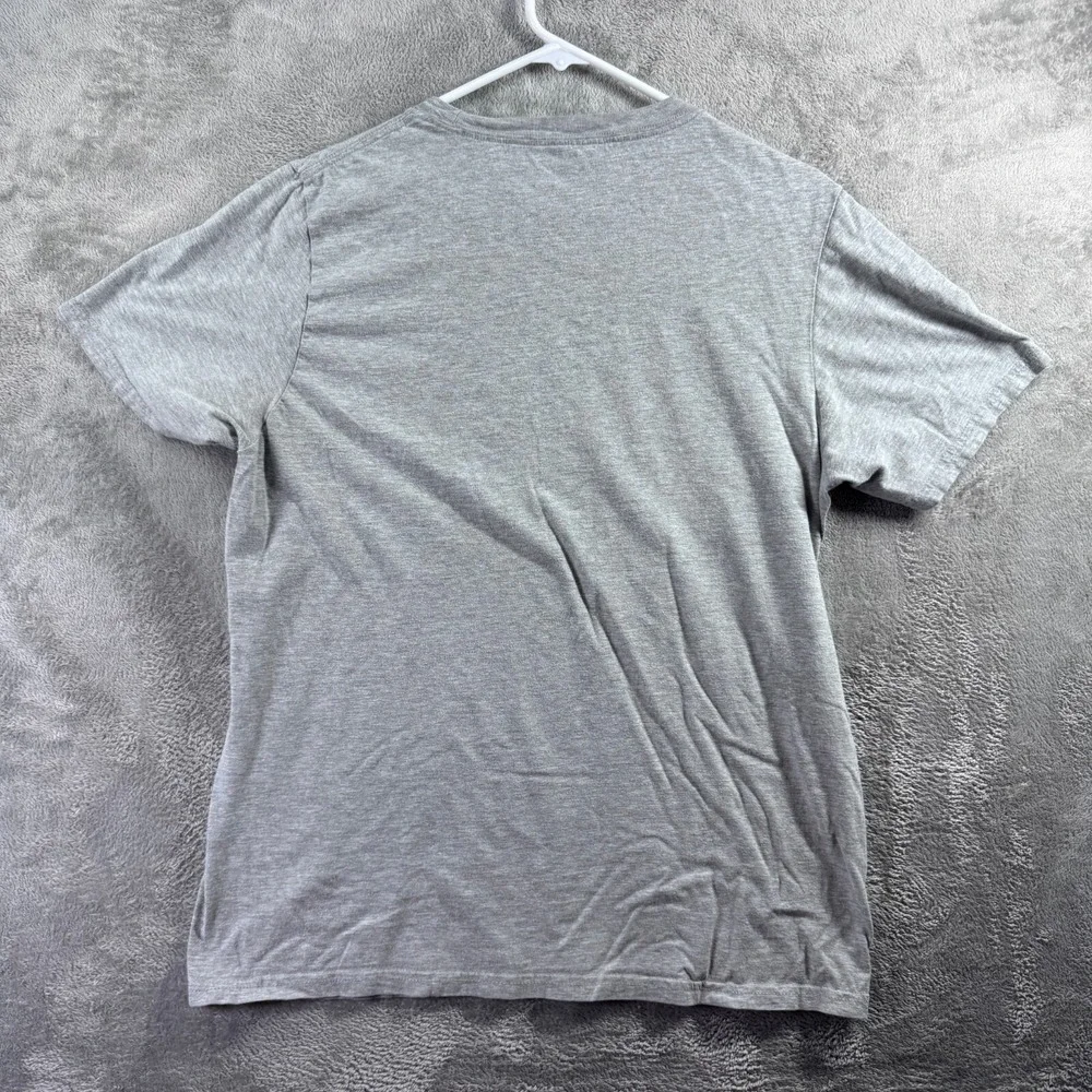 Adidas Amplifier Tee Mens Medium Gray Black Box Logo Workout Athletic T-Shirt